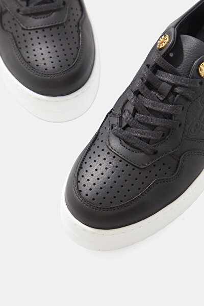 BLACK MONOGRAM LEATHER SHOE 4