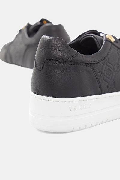 BLACK MONOGRAM LEATHER SHOE 5