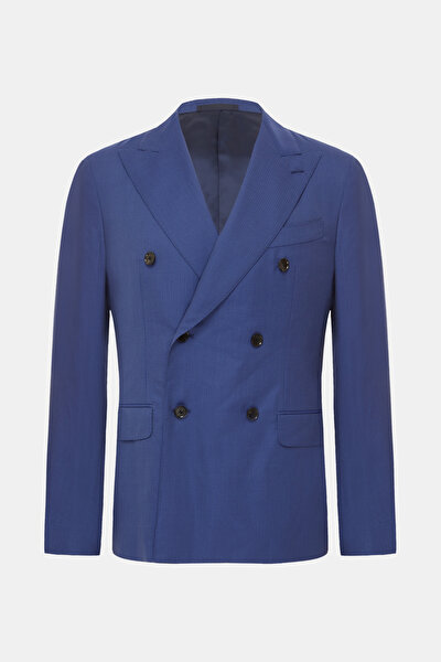 ROYAL BLUE SURPLICE NECKLINE (CROSS-OVER NECKLINE) JACKET 5