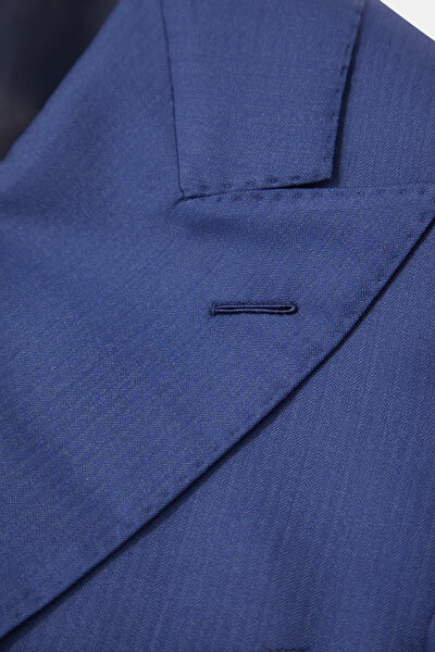 ROYAL BLUE SURPLICE NECKLINE (CROSS-OVER NECKLINE) JACKET 8