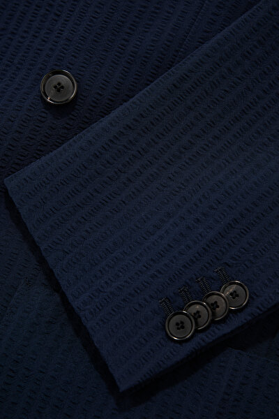 NAVY BLUE SURPLICE NECKLINE (CROSS-OVER NECKLINE) JACKET 10
