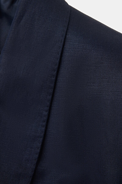 NAVY BLUE SHAWL COLLAR JACKET 4