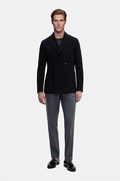 BLACK SURPLICE NECKLINE (CROSS-OVER NECKLINE) JACKET 5