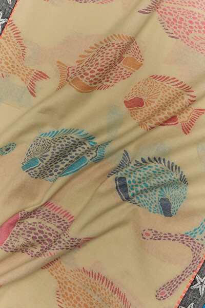 BLUE DESIGN FILLED SHAWL 3