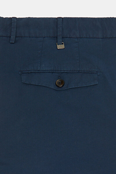 NAVY BLUE COTTON/LINEN BERMUDA 3