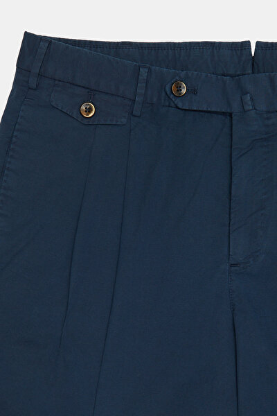 NAVY BLUE COTTON/LINEN BERMUDA 4