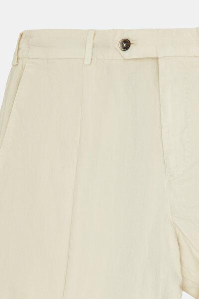 ECRU HERRINGBONE TROUSERS 8