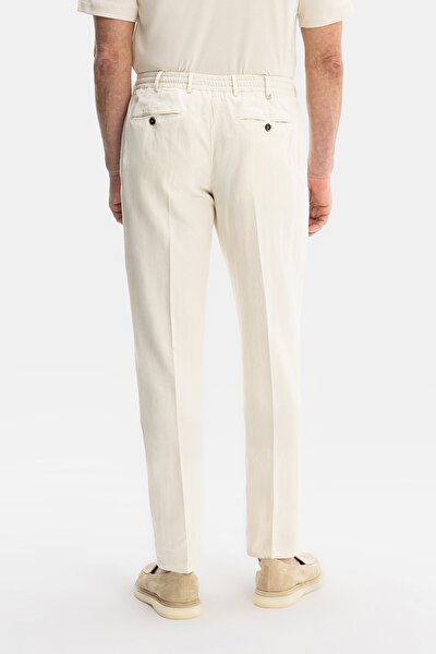 ECRU HERRINGBONE TROUSERS 3