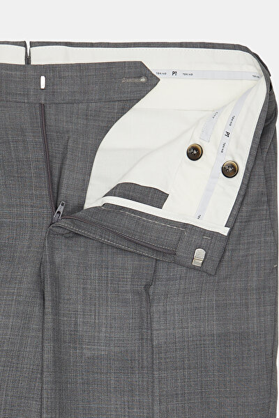 GRAY MELANGE SERGE TROUSERS 10