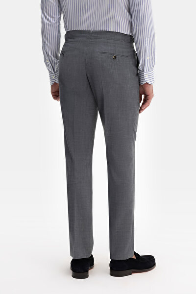 GRAY MELANGE SERGE TROUSERS 3