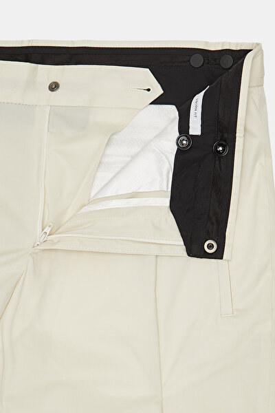 LIGHT CREAM POPLIN TROUSERS 10