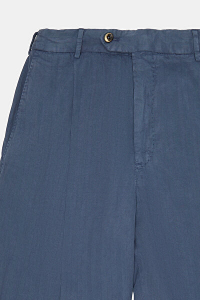BLUE HERRINGBONE TROUSERS 8