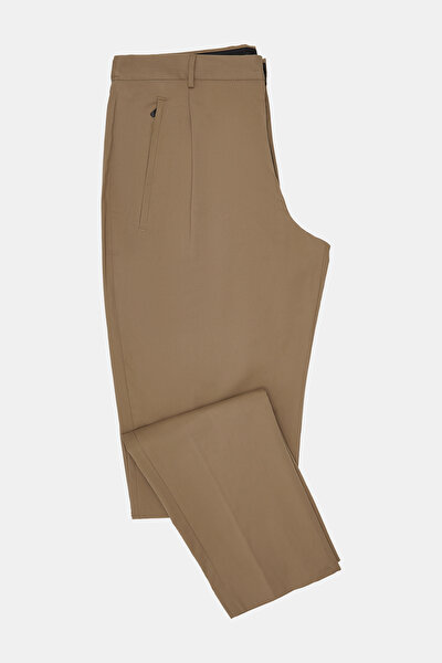 DARK BEIGE POPLIN TROUSERS 5
