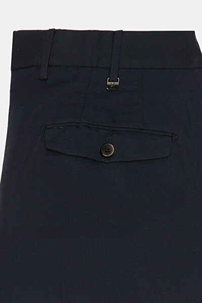 NAVY BLUE COTTON/LINEN BERMUDA 3