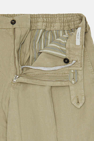 BEIGE HERRINGBONE TROUSERS 10