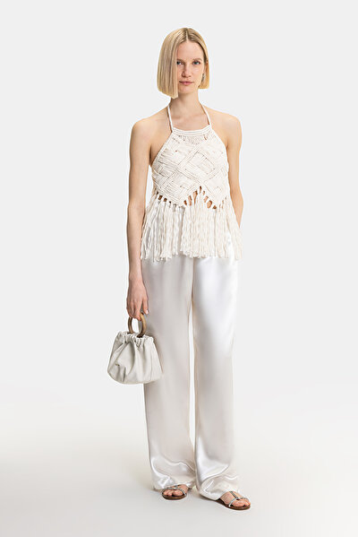 ECRU HALTER SLEEVELESS BLOUSE 5