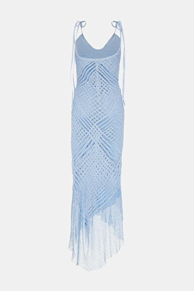 BLUE SLEEVELESS SUSPENDER DRESS 9