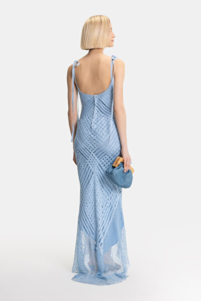BLUE SLEEVELESS SUSPENDER DRESS 3