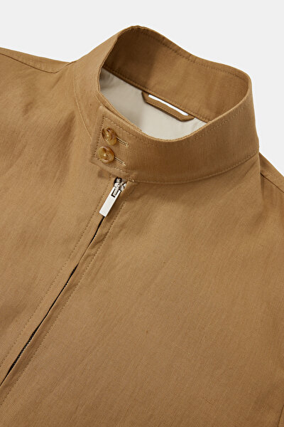 BEIGE LINEN COTTON COAT 8