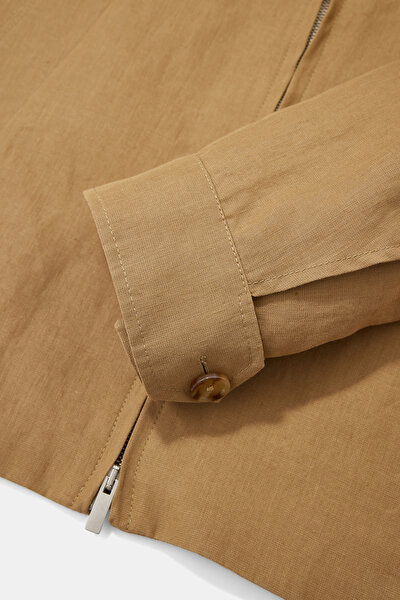 BEIGE LINEN COTTON COAT 9