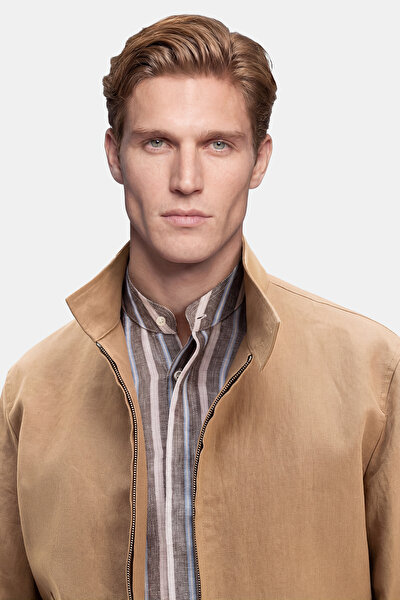 BEIGE LINEN COTTON COAT 3
