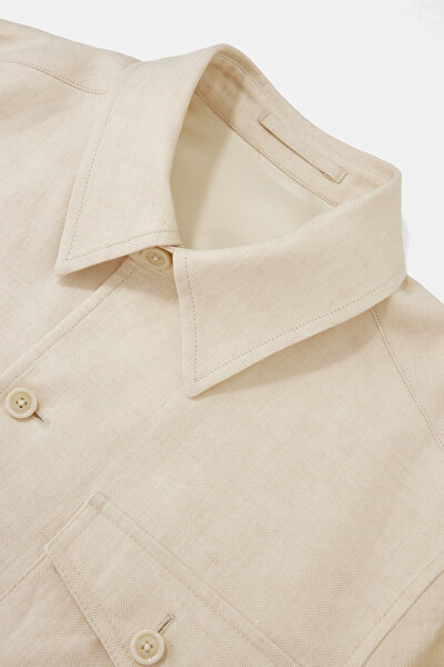 ECRU LINEN COAT 8