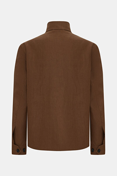 BRICK LINEN COTTON COAT 8