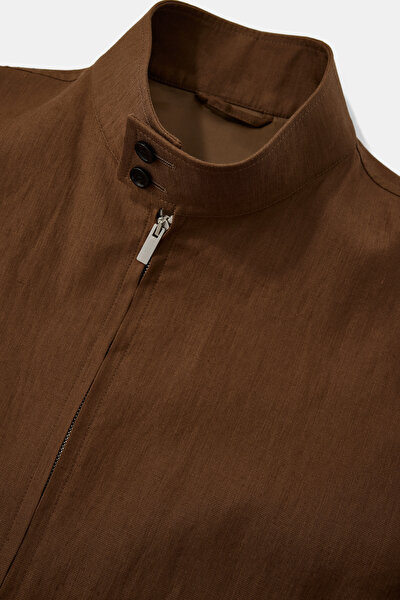 BRICK LINEN COTTON COAT 9