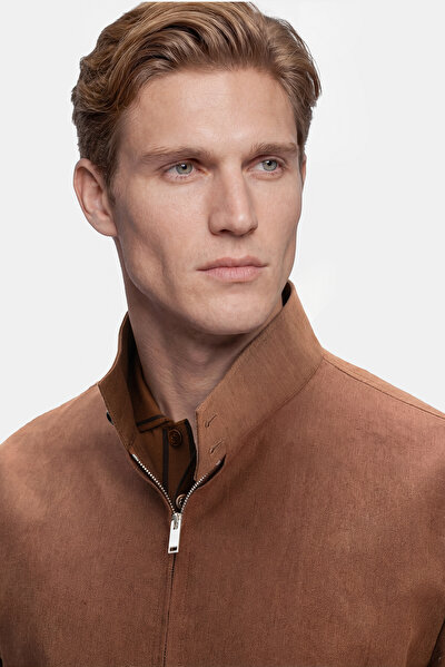 BRICK LINEN COTTON COAT 3