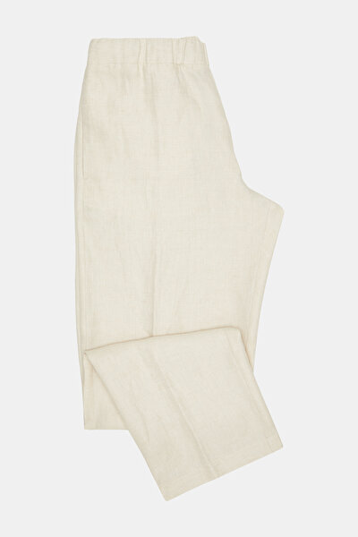 ECRU HERRINGBONE TROUSERS 5