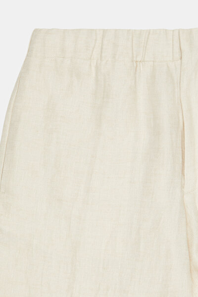 ECRU HERRINGBONE TROUSERS 8