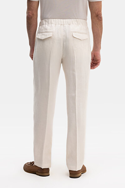 ECRU HERRINGBONE TROUSERS 3