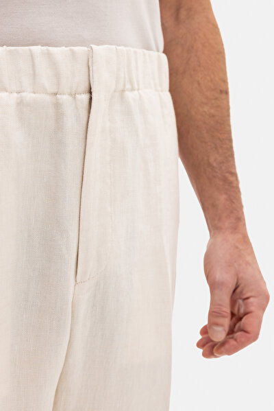 ECRU HERRINGBONE TROUSERS 4