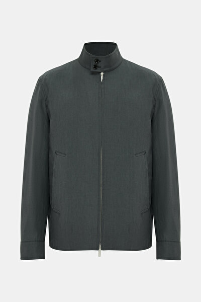 DARK GREY LINEN COTTON COAT 8