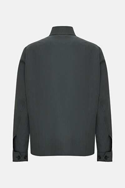 DARK GREY LINEN COTTON COAT 9