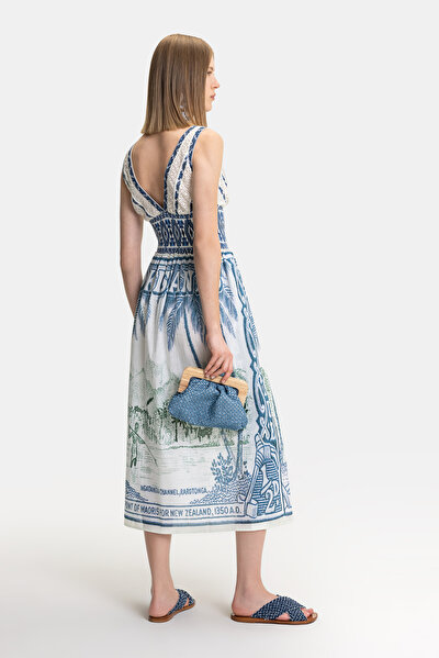 WHITE SLEEVELESS SUSPENDER DRESS 3