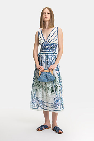 WHITE SLEEVELESS SUSPENDER DRESS 5