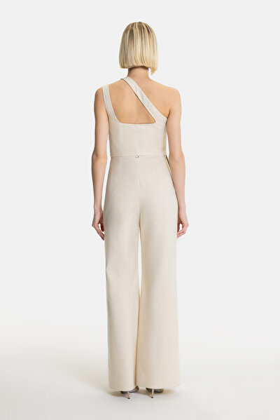 ECRU CLEAVAGE SLEEVELESS JUMPSUIT 5