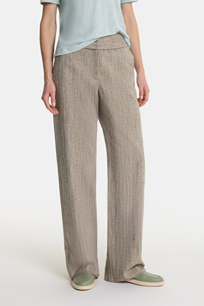 MINK STRIPED STRAIGHT CUT TROUSERS 3