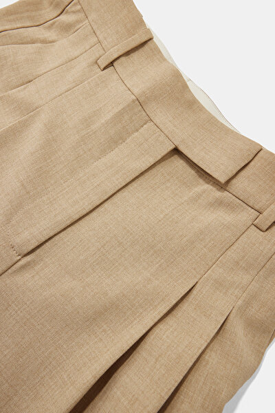 BEIGE WIDE LEG TROUSERS 3