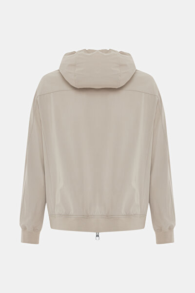 LIGHT BEIGE SILK COAT 5