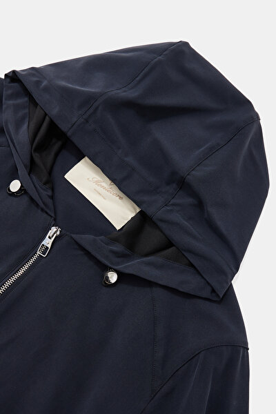NAVY BLUE SILK COAT 3