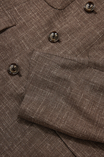 BROWN WOOL/SILK COAT 4