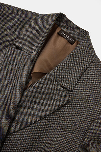 TAN SURPLICE NECKLINE (CROSS-OVER NECKLINE) JACKET 3