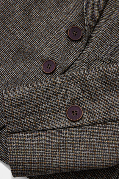 TAN SURPLICE NECKLINE (CROSS-OVER NECKLINE) JACKET 4