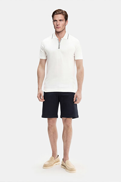 ECRU POLO NECK SHORT SLEEVE TSHIRT 4