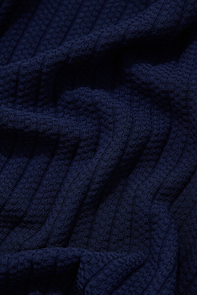 DARK NAVY BLUE POLO NECK SHORT SLEEVE TSHIRT 4