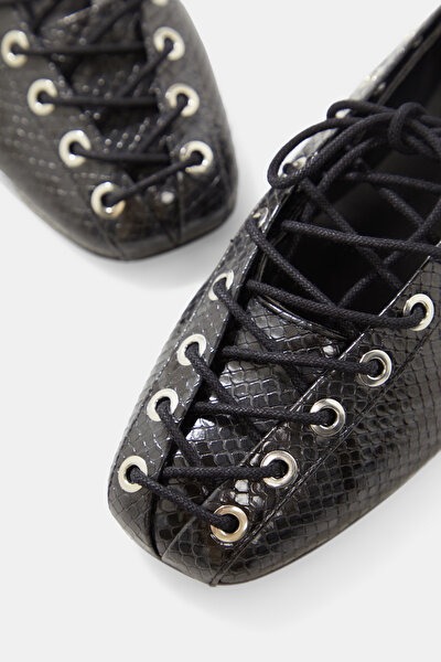 BLACK FLAT SHOES 4
