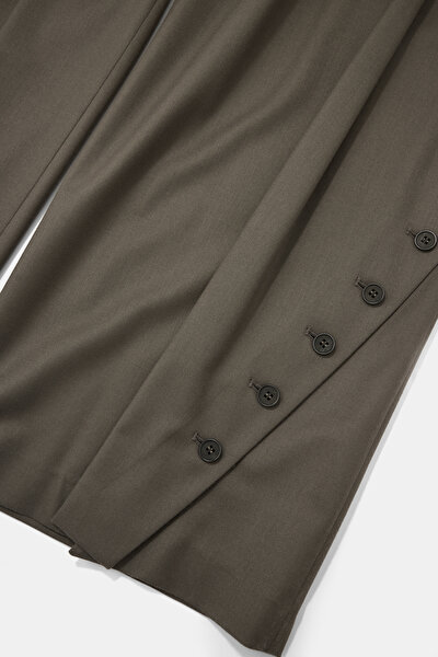 KHAKI STRAIGHT CUT TROUSERS 8