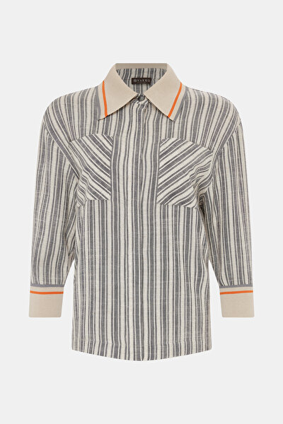 BEIGE 3/4 SLEEVES SHIRT 8